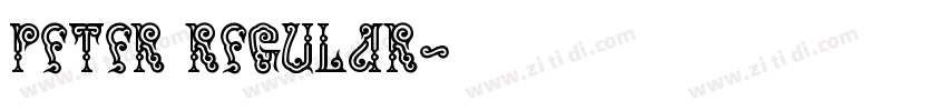 Peter Regular字体转换